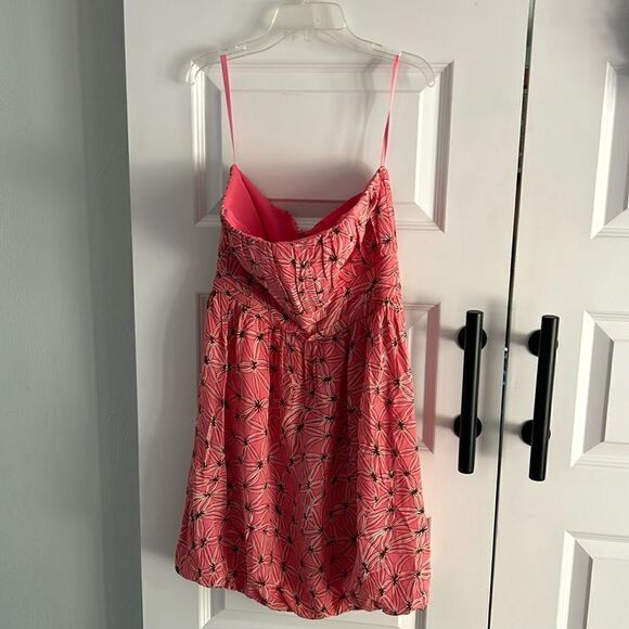 Milly of New York coral pattern silk strapless dress size 6 - Picture 2 of 9